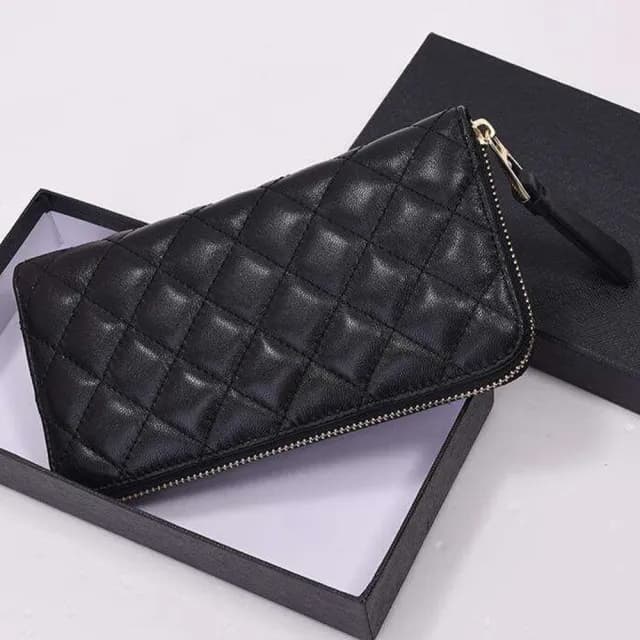 【LEESA】雙11 羊皮長夾\錢包\真皮錢包\真皮包包\手拿包\菱格包\長款錢包\女生錢包\菱格長夾\小