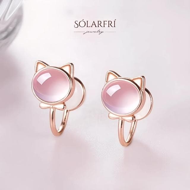 【SOLARFRi】耳夾式耳環｜貓耳款無耳洞專用親膚材質配戴舒適 附品牌禮盒包裝(閨蜜情人女友母親老婆禮物)