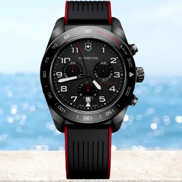 【VICTORINOX 瑞士維氏】Swiss Army 數字 計時碼錶 手錶 送禮 禮物推薦(VISA-242051)