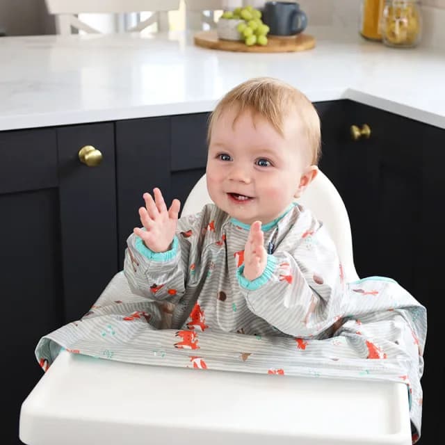 【英國BiBADO】防水圍兜 學習餐具 禮盒組合(多款可選/兒童畫畫衣/學習湯匙組)