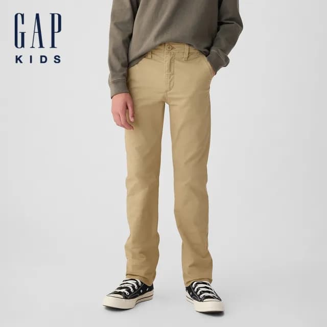 【GAP】男童裝 卡其褲-卡其色(756326)