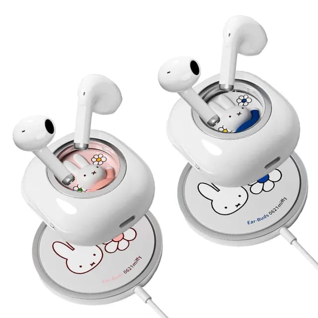 【MiPOW】Miffy TD-18 EarBuds 真無線藍牙耳機-附磁吸無線充電盤(藍牙5.3/IPX5防水防汗/HiFi級音效)