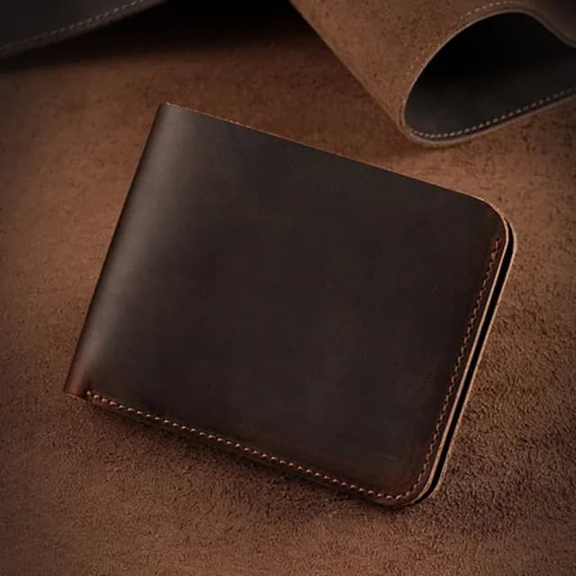 【LEESA】雙11 錢包\短夾\瘋馬皮錢包\皮夾短夾\美金皮夾\牛皮短夾\禮物\錢包