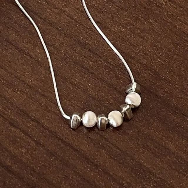 【MoonDy】飾品 項鍊 女生項鍊 純銀項鍊 簡約 氣質 高級感 鎖骨鏈 細項鍊 銀項鍊 銀飾 穿搭配件