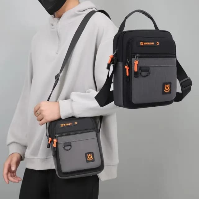 【輕鬆出行】情人節禮物 百搭休閒隨身多格防盜斜背包(手提包 出國旅遊 旅行 隨身小包包 手機 男士)