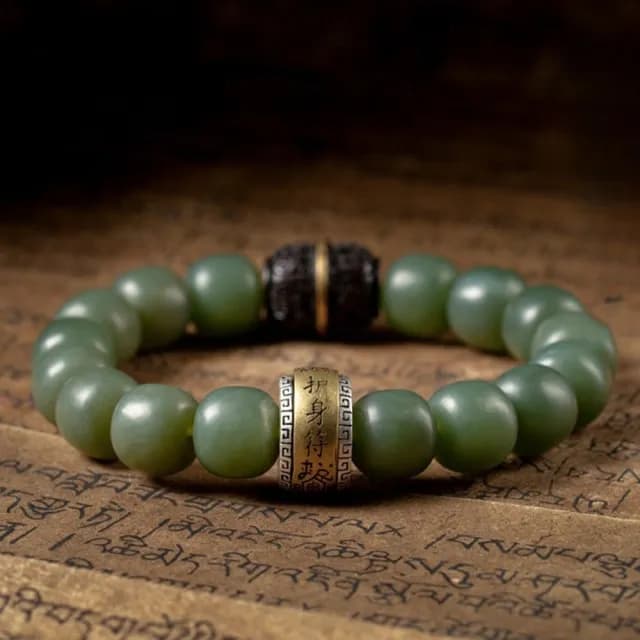 【LEESA】雙11 和田玉手鍊\且末藍\s925銀\手串\天然黑檀\佛珠手鍊\單圈\玉石手鍊\銀銅鑲嵌\男生