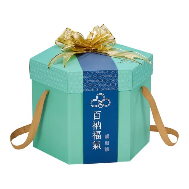 【御守護 Purestore】彌月禮盒 百衲福氣-男寶款(彌月禮 生日禮 滿月禮 新生兒禮)