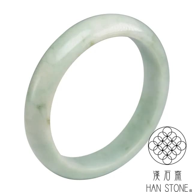 【漢石齋】情人節禮物 天然翡翠A貨 手鐲玉鐲 飄花種 福 利 品(手圍18.3/版寬13.8mm)