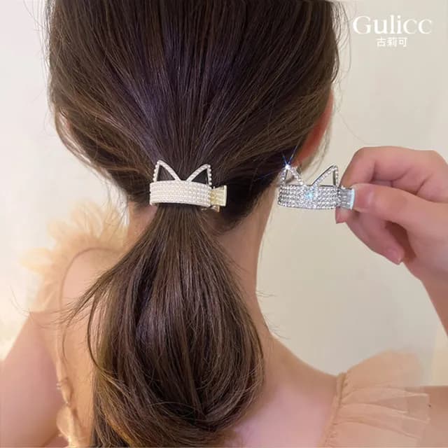 【Golicc】可愛貓咪 高馬尾抓夾(七夕 情人節 生日 髮飾 頭飾 鯊魚夾 抓夾 禮物)