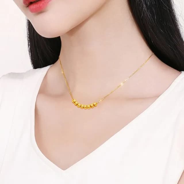 【Penny珮妮】黃金999轉運金珠八方來財項鍊吊墜(母親節 送女友 交換禮物  生日禮 情人節 尾牙 新年 結婚)