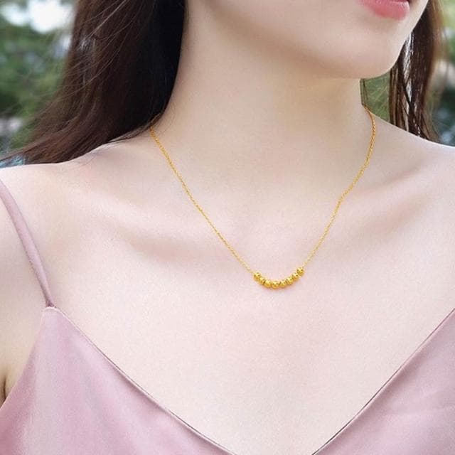 【Penny珮妮】黃金999轉運金珠八方來財項鍊吊墜(母親節 送女友 交換禮物  生日禮 情人節 尾牙 新年 結婚)
