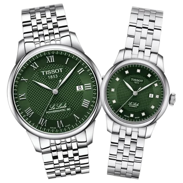 【TISSOT 天梭 官方授權】LE LOCLE 力洛克 機械對錶 畢業禮物 送禮 推薦(T0064071109300+T0062071109600)