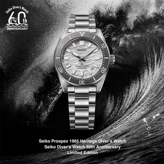 【SEIKO 精工】Prospex 60週年限量三日鍊 銀色海浪潛水機械錶 520禮物 送禮(SPB511J1/6R55-00K0S)