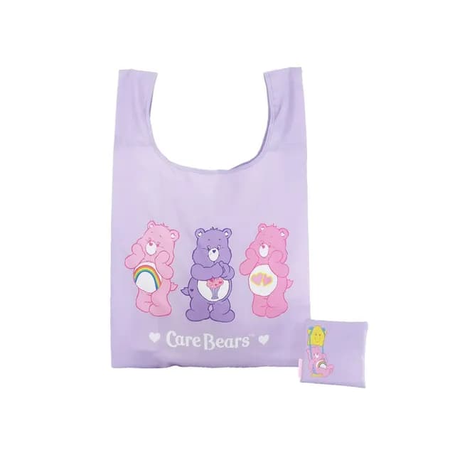 【Marushin 丸真】情人節禮物 七夕 Care Bears 彩虹熊 收納環保購物袋 三隻小熊