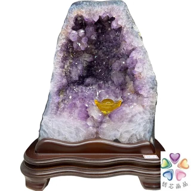 【恬芯晶品】10.8kg精選巴西土型紫水晶洞新居財位擺設OK23(紫鈦晶晶洞開運招財招貴人開業財位新春禮物)