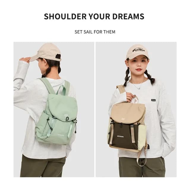 【SUNORO】父親節禮物 日系休閒多功能女士後背包 學院風雙肩包 外出防水包 背包 通勤包 學生書包