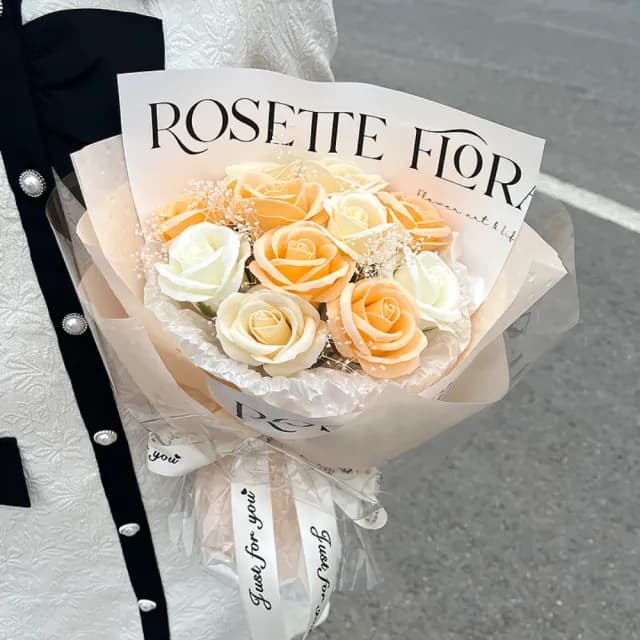 【其他】香皂玫瑰花束 小香風花束(情人節 生日禮物 送女孩 畢業花束 交換禮物 教師節)