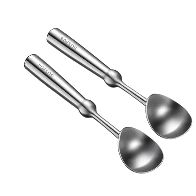 【PUSH!】餐具廚房用品304不銹鋼冰淇淋勺挖西瓜水果冰淇淋挖球器挖球杓雪糕杓(挖冰淇淋勺2入 D382)
