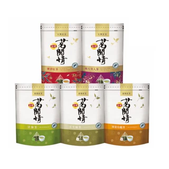 【立頓】茗閒情茶包 3袋組★(凍頂烏龍/活綠茶/玄米綠茶/蜜香紅茶/東方美人)
