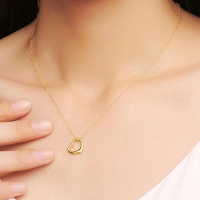 【Penny珮妮】999黃金立體愛心吊墜項鍊(母親節禮物 交換禮物 送女友 生日禮物 情人節 尾牙 新年禮物 結婚)