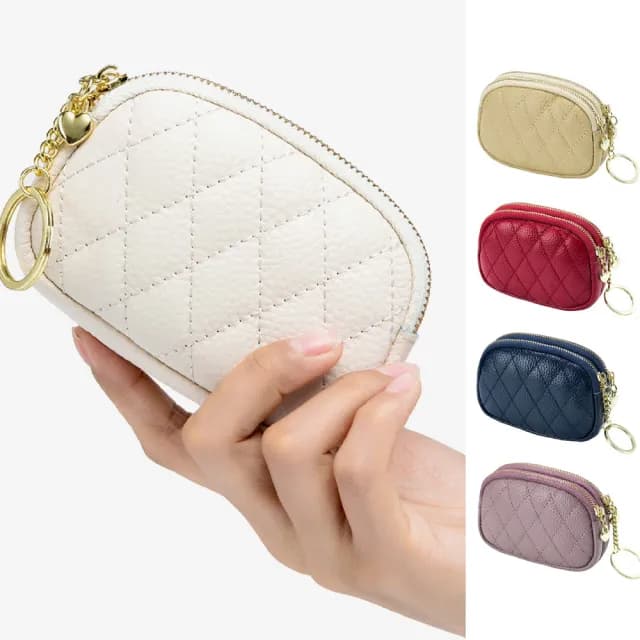 【MoonDy】雙11 包包 女生錢包 零錢包 零錢包女 卡包女 真皮包包 零錢包 迷你大容量硬幣包 頭層