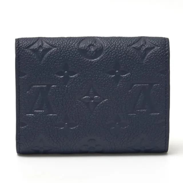 【Louis Vuitton 路易威登】M83590經典Monogram壓花Victorine系列三折錢包短夾(海軍藍)