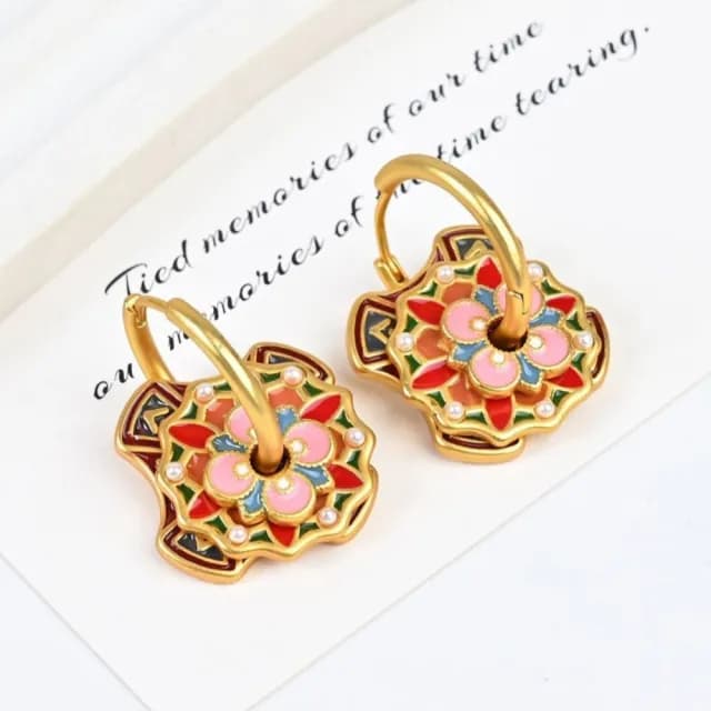 【LEESA】雙11 復古耳環\耳飾\高級感\配飾\宮廷風\禮物\送女生\古風耳環\輕奢\耳環\耳環女\飾品