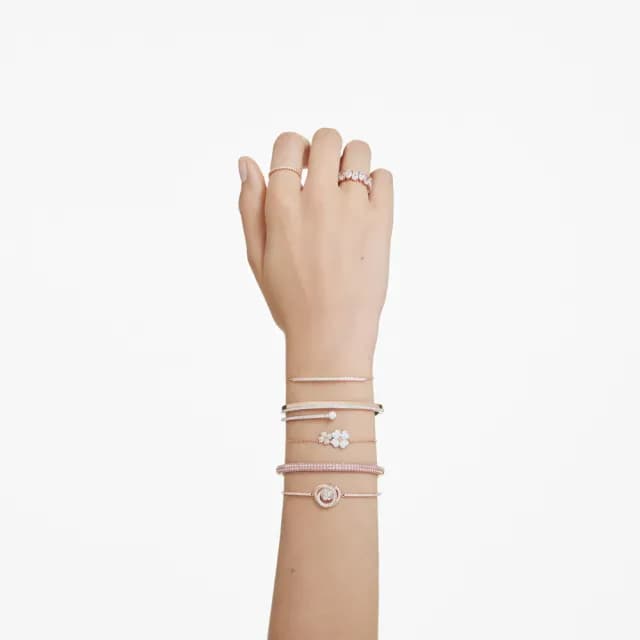 【SWAROVSKI 施華洛世奇】Only 手鏈 白色 鍍玫瑰金色