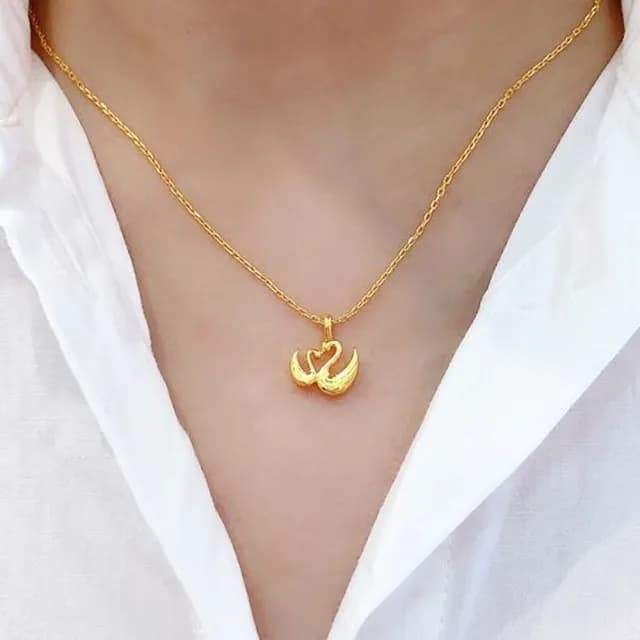 【Penny珮妮】999黃金迷你天鵝項鍊(母親節禮物 交換禮物 送女友 生日禮物 情人節 尾牙 新年禮物 結婚送禮)