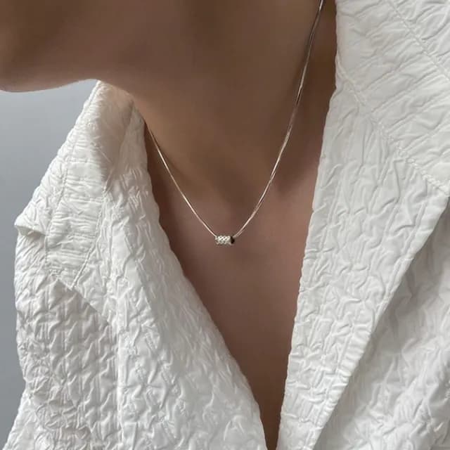 【MoonDy】情人節禮物 純銀項鍊 情侶項鍊 男生項鍊 銀項鍊 鈦鋼項鍊 蛇骨鏈 編織項鍊 韓國項鍊 個性項鍊 銀