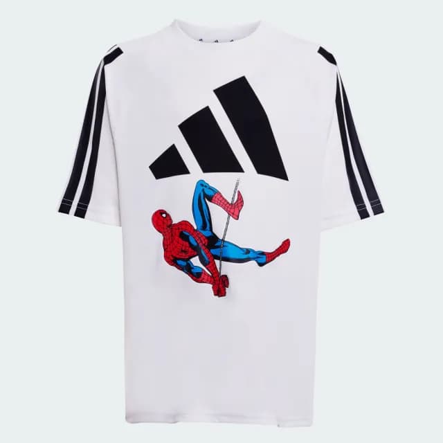 【adidas 愛迪達】MARVEL 蜘蛛人 短袖上衣 T恤 涼感 童裝 JM0806