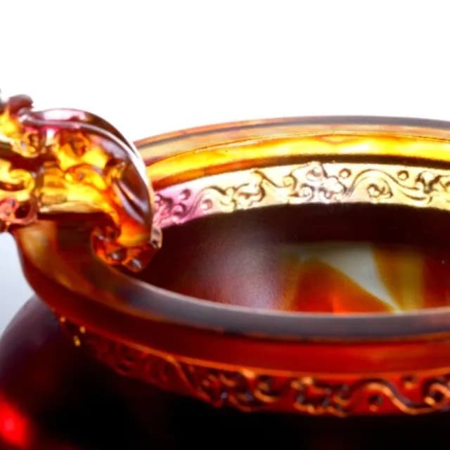 【琉璃工房 LIULI】豐業合享鼎 生日禮物/入厝禮/琉璃(結婚禮物/升官/退休/生肖/新居)