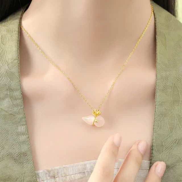 【LEESA】葫蘆吊飾\送閨蜜\生日禮物\女生項鍊\銀手鍊\小飾品\項鍊\925\純銀項鍊\女生飾品\保平安\葫蘆