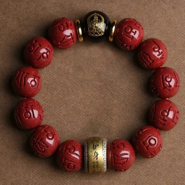 【LEEHER】父親節禮物 紫金砂/平安/龍年手鏈/大日如來/不動尊菩薩/手鏈/原礦/朱砂/手串/本命年/生肖兔/虛空