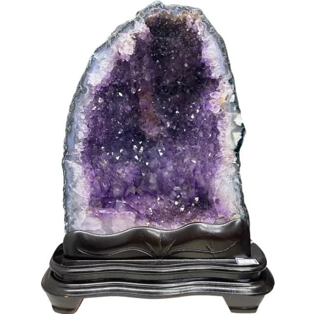 【恬芯晶品】10.75kg精選巴西金型紫水晶洞新居財位擺設OK32(紫鈦晶晶洞開運招財招貴人開業財位新春禮物)
