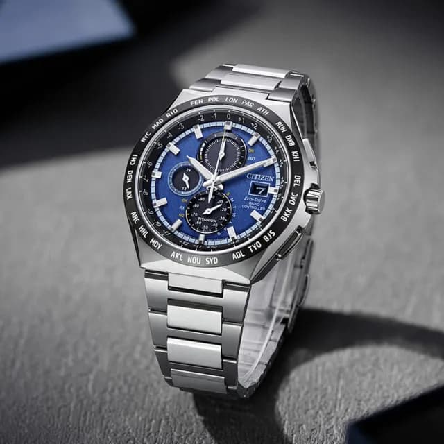 【CITIZEN 星辰】GENTS系列 電波對時 鈦金屬 光動能腕錶 七夕 情人節 送禮 推薦(AT8238-84L)