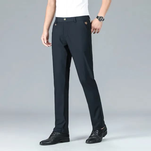 【巴黎精品】現貨+預購 男商務彈力西裝褲修身西裝褲直筒褲機能免燙(男長褲休閒父親節禮物3色a1ff11)