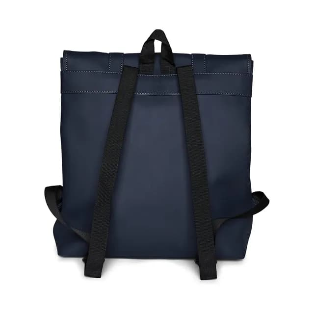 【Rains】防水後背包 書包 學院風格 MSN Bag Mini 系列 禮物 送禮 推薦(海軍藍)