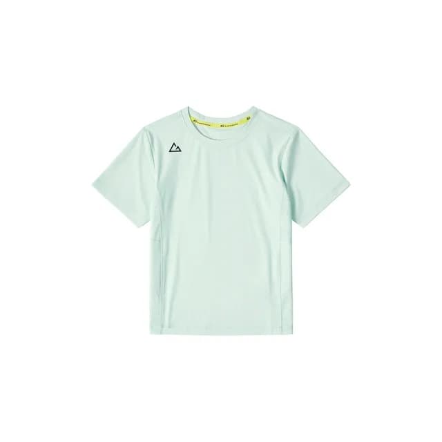 【GIORDANO 佐丹奴】童裝涼感透氣運動短TEE G-MOTION系列(60 冰河綠)