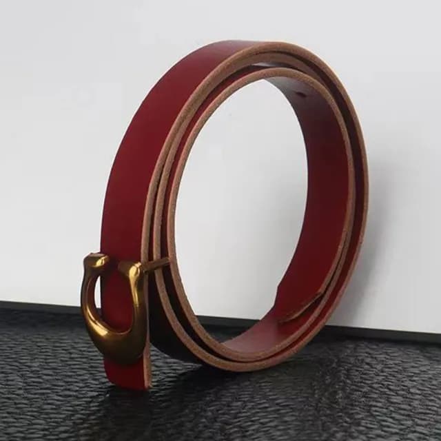 【LEESA】C字腰帶\牛皮皮帶\黑色腰帶\洋裝腰帶\真皮皮帶\禮物\皮帶\腰帶\真皮腰帶\細腰帶\女腰帶\搭配