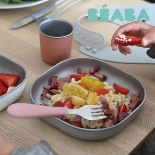【BEABA】可微波不鏽鋼餐具組(杯子不可微波)