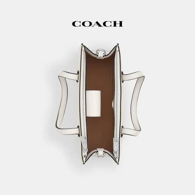 【COACH】蔻馳官方直營 NINA小號托特手袋-SV/白堊色(CW492)