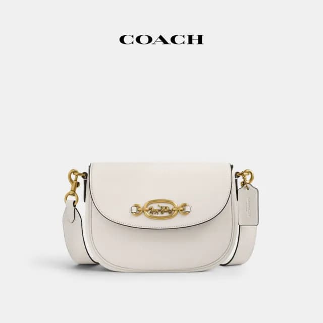 【COACH】蔻馳官方直營 HARLEY單肩手袋-B4/粉筆白色(CM705)