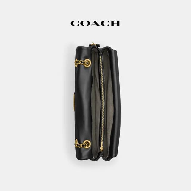 【COACH】蔻馳官方直營 TABBY 絎縫33號單肩手袋-B4/黑色(CP151)