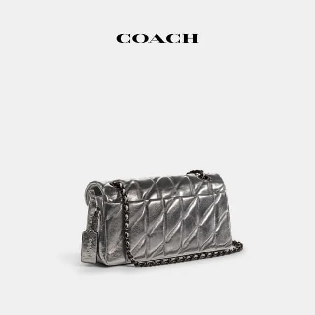 【COACH】蔻馳官方直營 TABBY 絎縫26號單肩手袋-V5/無煙煤色(CW594)