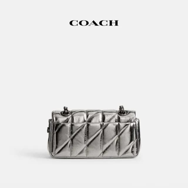 【COACH】蔻馳官方直營 TABBY 絎縫20號單肩手袋-V5/無煙煤色(CW596)
