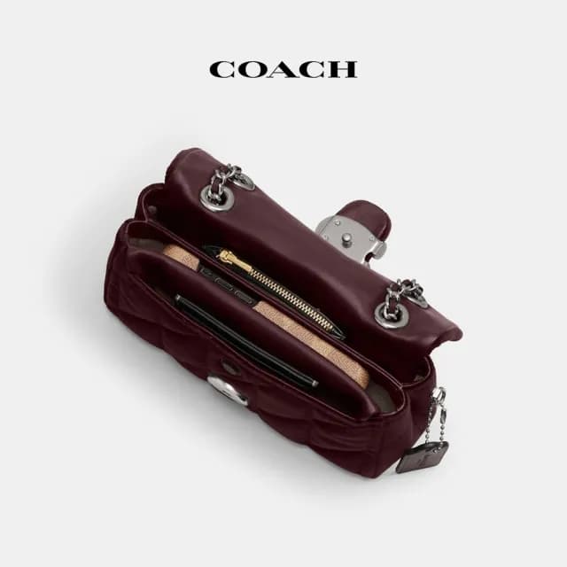 【COACH】蔻馳官方直營 TABBY 絎縫20號單肩手袋 單肩包 肩背包-LH/梅樂色(CW608)