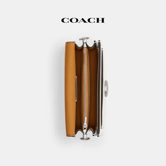 【COACH】蔻馳官方直營 TABBY 20號單肩手袋-亮古鎳色硬體/粉白(CW917)
