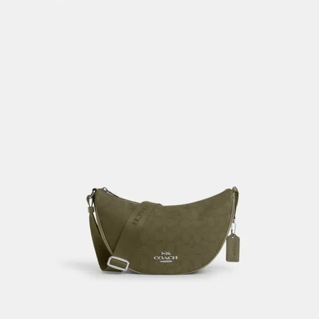 【COACH】蔻馳官方直營 PACE經典Logo單肩包 單肩手袋 肩背包 斜背包-灰橄欖色(CT822)