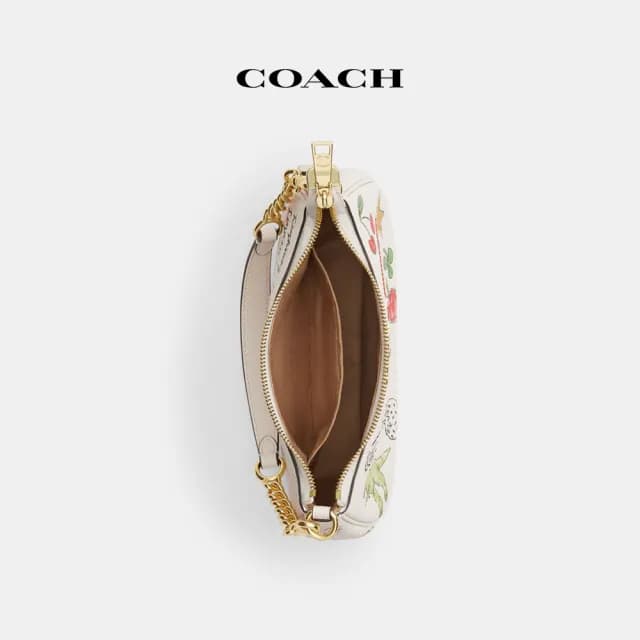 【COACH】蔻馳官方直營 TERI素描印花單肩手袋-IM/粉筆白色 混合色(CAK17)